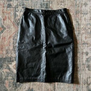 Vintage leather pencil skirt
